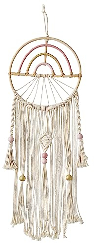 VERTBAUDET Hngeschmuck, Traumfnger aus Rattan und Seil, Regenbogenfarben, Puderrosa, Traditionell, Regenbogen, Schieen