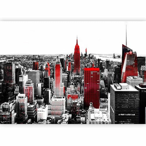 murando - Papier peint panoramique moderne 450x315 cm - Revêtement mural décoration chambre salon - Design moderne - Gris beige noir - Ville l'architecture urbain new york gratte-ciel 10110904-61