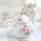 SOREZE Bone China Teekanne 500ML Rosa Kamelie Kaffeekanne Set Home Porzellan Wasserkocher Krug Party Café Teegeschirr Teekanne