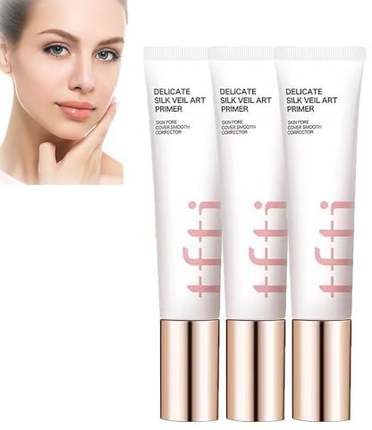 Tfit Concealer, Tfit Delicate Silk Veil Art Primer, Skin Pore Cover Smooth Corrector, Delicate Silk Veil Art Primer Skin Pore Cover Smooth Corrector, Concealing Tone Up Primer (3PC)