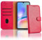Case Collection for Samsung A15 Phone Case and Screen Protector - Leather Folio Flip [Kickstand] Shockproof Cover [RFID Blocking] Magnetic Wallet for Samsung Galaxy A15 5G Case Red