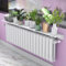 GXHYSW Tablette de Radiateur sans Percer, Cache Radiateur Blanc Moderne Anti-Fumée et Anti-Poussière, Etagere Radiateur en Alliage D'Aluminium avec Support de 5cm, 40CM