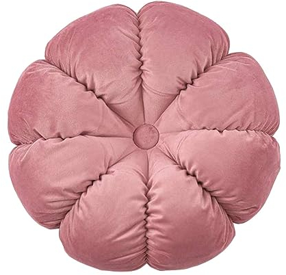 Fouriding Runde Blume Wurfkissen 45cm Samt Petal Kissen Kissen Boden Kissen für Wohnzimmer Sofa Bett Stuhl Boden Auto Home Decoration (Rosarot)