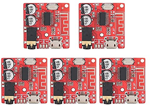 CAIONPLE 5 STÜCKE DIY Bluetooth 5.0 EmpfäNger Platine Verlustfreie Decoder Platine Drahtloses Stereo Musik Modul, Lautsprecher VerstäRker Modul