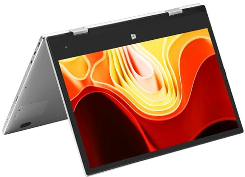 iSTYLE 11.6 2-in-1 Convertible Laptop, Touchscreen Notebook, Intel Celeron N4100, 8GB RAM, 128GB SSD, Windows 10, Full HD Display, 360° Foldable, PC, Tablet, Silver