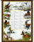 Stoffkalender Wandkalender, diverse Motive, 45 x 65 cm, Baumwolle, inkl Stab und Kordel (1444-Jagd 2025)