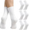 dusaniyali 4 Paar Damen Yoga Socken Rutschfeste Stoppersocken Damen Pilates Socken Weiß Sportsocken Damen Anti Rutsch Grip Socks für Damen Yoga,Pilates,Ballett,Krankenhaus oder Heimsport
