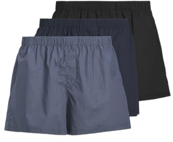 JACK & JONES Herren Jacmilano Woven Boxers 3 Pack Noos, Vintage Indigo, m (3er Pack)