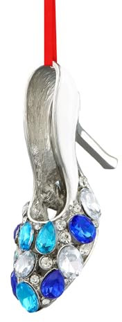 D24TIME Weihnachtsschmuck mit hohem Absatz, blau und weiß, für den Weihnachtsbaum 2024, Weihnachtsdekoration für Frauen, Teenager, Mädchen, Schwestern, Mutter, Bestie, Freundin, Weihnachtsdekoration