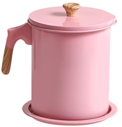 1.4L Recipiente Para Grasa Contenedor De Grasa Aceite Cocina Usado Colador De Acero Inoxidable Para Grasa De Tocino Con Pico Vertedor Lata De Almacenamiento De Filtro Separador