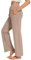 PINSPARK Schlaghose Damen Yogahosen Hohe Taille Freizeithose Sonnenschutz Sporthose Leggings Stretch Jogginghose Drawstring Loose Straight Weites Bein Sweatpants mit 4 Taschen Helles Teegrau M