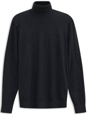 bugatti Herren Rollkragen Pullover 7700-85520D | Regular Fit Baumwolle-Kaschmir-Mix Strickpullover weich warm zeitlos