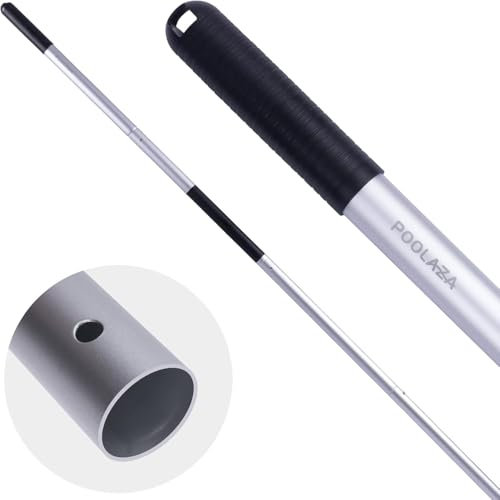 POOLAZA Piscina a doppio manico, in alluminio anodizzato, palo per piscina rimovibile e telescopico fino a 3,2 m, palo portble per la pulizia adatto per skimmer, testa sottovuoto, spazzola ecc.