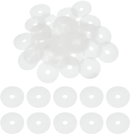 sourcing map 30 Stück M6 Silikon-Unterlegscheiben, 6 mm Innendurchmesser, 30 mm Außendurchmesser, 2 mm dick, einfarbige Unterlegscheiben, Kunststoffblechdichtung, Abstandshalter, Dichtungsring