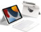 HOU Combo Clavier iPad 9e génération (10,2 Pouces, 2021)/8e/7e génération/Air 3/Pro 10.5,Trackpad Multi-Touch, Rétroéclairage 7 Couleurs, Rotatif & Amovible,Modes Portrait/Paysage,Blanc