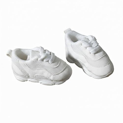 RCULWPLP Resin Doll Footwear Athletic Sneakers Flat Heel Mesh Lace Detailed Design Suitable for Doll Stands Fashion Photo Shoots , White