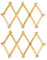 ECOSWAY 10 Haken aus Holz, ausziehbarer Akkordean-Stil, Wandmontage, zusammenklappbar, für Kappen, Gürtel, Regenschirme, Kaffeetassen, Aufbewahrungs-Organisation, Garderobe ~ 2 Stück