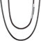FOCALOOK 55CM Halskette Mode Kunstleder Collier Wachsschnur Kette 2mm breit Schwarz Geflochten Lederkette Gothic Lederband mit Edelstahl Verschluss für Männer Frauen Jungen Mädchen