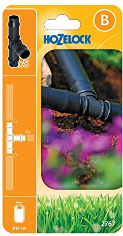 Hozelock MICRO T Piece Connector 1/2 / 12.5mm Pack of 5