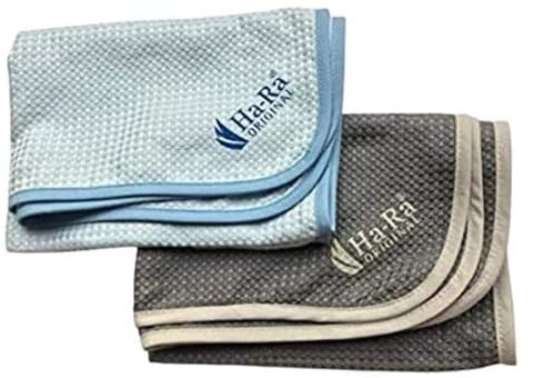 Ha-Ra Hammer-Tuch 2er-Set blau-anthrazit 67x50cm I Microfaser Putztuch saugstark I Trocknet streifenfrei I Feucht & Trocken anwendbar I Für Fenster & Spiegel geeignet I in Küche und Bad einsetzbar