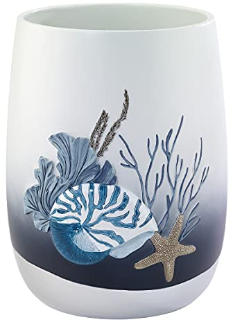 Avanti Linens Unisex's Blue Lagoon Collection, Multi, Decorative Wastebasket