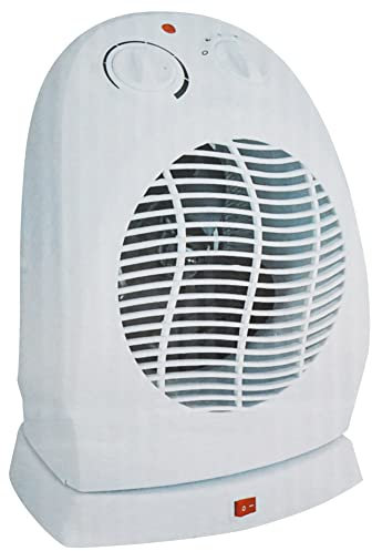 Bakaji Stufa Caldobagno Elementi Riscaldanti in Ceramica Doppia Potenza 750/1500 W Termoventilatore Design Vintage Retrò da Tavolo Dimensione 30 x 15 x 21 cm