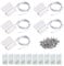 5pcs bianca Sensore di Contatto da Incasso per Finestra di Sicurezza Cablata Interruttore Magnetico Reed Sensore Magnete Vicino - Collegamento Circuito Magnete Lontano - Interruzione Circuito