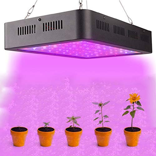 600W LED Grow Light Full Spectrum Plant Growing Lights,Double Switch, Adjustable Rope for Indoor Plant Veg, Flower, Seedling, Greenhouse Hydroponic Blue Red White UV IR Lighting (60Pcs LED)