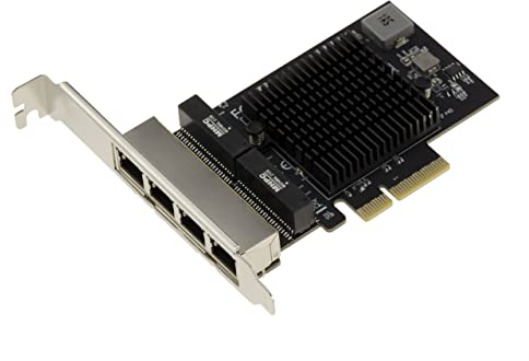 KALEA-INFORMATIQUE Carte PCIe 2.5 LAN Quad Gigabit ethernet 10 100 1000 2500 1G 2.5G 4 Ports RJ45. avec Chipset Realtek RTL8125