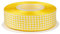 Ribbonitlux Karo-Band 1 Zoll, 22,8 m – Vichy-Muster mit gewebtem Rand, für DIY-Basteln, Blumensträuße und Heimdekoration (Gelb)