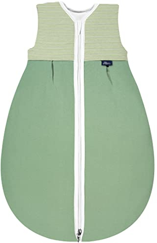 Alvi Baby Mäxchen Thermo Schlafsack, Baby-Schlafsack ohne Ärmel, Winterschlafsack, Außensack wattiert (GOTS Seahorse, 70)
