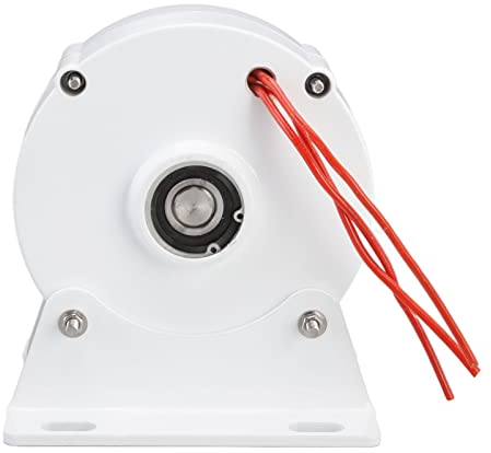 Generatore Motore Elettrico, Alternatore Trifase Senza Ingranaggi Domestici con Generatore a Magneti Permanenti a Bassa Velocità con Guscio per Turbina Eolica Orizzontale Verticale (12V)