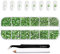 Beadsland Strasssteine für Makeup,8 Größen 2500pcs Kristall flache Rückseite Strasssteine Gesicht Edelsteine für Nägel Handwerk mit Pinzette und Wachsstift,Hellgrün,SS4-SS30