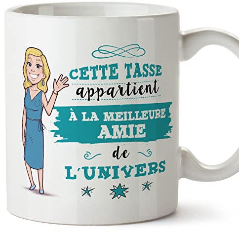 Mugffins Tasses pour AMIE/COPINE - En Français - Cadeau original pour AMIE - Meilleure Famille de l'univers - 11 oz / 330 ml