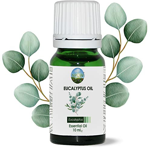 NPOW Eucalyptus Essential Oil Blends - Pure Essential Oils for Diffusers, Eucalyptus-Oil, Aromatherapy Oils, Pure Scented Sauna Oil for Inhaling, Relaxation, Massage Therapy, Home Essentials - 10ml