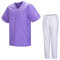 MISEMIYA - Uniformi Unisex Set Camice – Uniforme Medica con Maglia e Pantaloni Uniformi Mediche Camice Uniformi sanitarie 817-8312-BLANCO - X-Small, Lilla