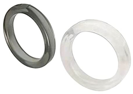 Yichtllk 2X Acrylharzring Farbring Mode Y2K-Stil Zubehör Schmuck Fans Geschenk DIY Fingerringe Ornamente Einfacher Ring, Transparentes Schwarz Plus Verschmiertes Weiß