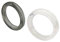 Yichtllk 2X Acrylharzring Farbring Mode Y2K-Stil Zubehör Schmuck Fans Geschenk DIY Fingerringe Ornamente Einfacher Ring, Transparentes Schwarz Plus Verschmiertes Weiß