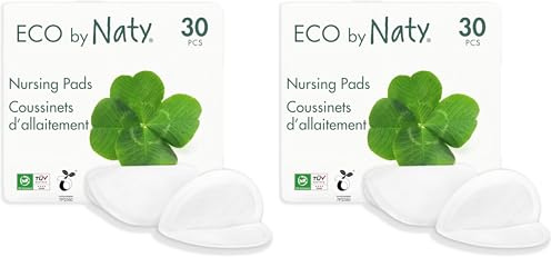 Naty Eco by Stilleinlagen – Saugfähige, Kompostierbare Einlagen Aus Bambus, Zellstoff Und Kompostierbarer Folie. 0% Plastik 177528 (Packung mit 2)