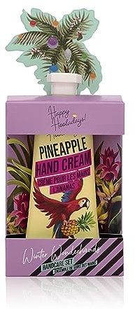 Happy Hooladays Winter Wonderhands: Pineapple-Scented Hand Cream and Shaped Nail File, Ideal for Hand Rejuvenation