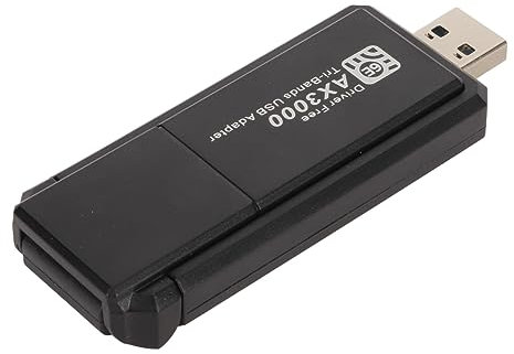 Adaptateur Réseau USB WiFi 6E, 3000Mbps, Carte WiFi Gigabit sans Fil Tri-Bande 2.4G 5G 6G pour Ordinateur de Bureau 10 11