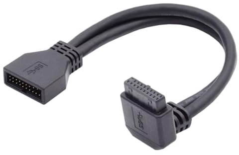 chenyang Scheda madre USB 3.0 20Pin 19Pin 90° Down Abgleed Extension Cable 5gbit /s