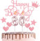Happy 80th Birthday Cake Topper & Candles - Rose Gold Number 80 for Cake Decorations - Rose Pink Cupcake Topper for Women