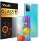 Vauki Lot de 3 Verre Trempé pour Samsung Galaxy A51 avec Caméra Protection écran 3 Pièce,HD Film Protecteur d'écran,9H Dureté,Anti-Rayures,Sans Bulles,Ultra Transparent Vitre pour Samsung A51 6.5