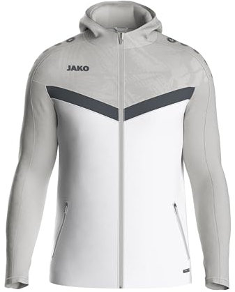 JAKO Iconic Kapuzenjacke - Zipper Hoodie Herren, Bequeme Sweatjacke mit Keep Dry Funktion aus 100% recyceltem Polyester
