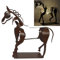 Swsdee Rustikale Metall Dreidimensionale Durchbrochene Pferdeskulptur, Vintage Pferd Statue Dekoration Hat Eine Erfolgreiche Bedeutung, Dekoration für Wohnzimmer, Büro, Bücherregal, Schlafzimmer