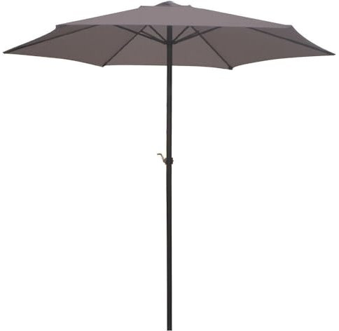 Garden Mile Parasol de jardin inclinable de 1,7 m - Parasol d'extérieur - Parasol de jardin - Parasol de jardin - Parasol de jardin UV - Parasol d'extérieur, Gris 2 m