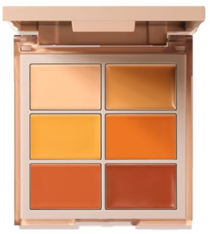 KARLOR 6-in-1 Concealer Palette, Concealer Foundation Cream Conncealer Make Up cremig Concealer Augenringe entfernen Anti Age Contour Palette aufbaubare Deckkraft für dunkle Haut(03#)