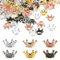 DAJISI 120 Pcs Spacer Beads - 6 Styles Crown Spacer Kit for Jewelry Making DIY Bracelets, Necklace, Earrings and Crafting