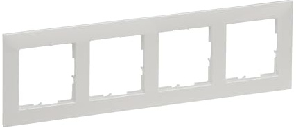 LEGRAND, SEANO 4-fach Rahmen, Thermoplast, Halogenfrei, Abmessungen: 87 x 301 mm, Farbe: Perlmutt lackiert, 765574
